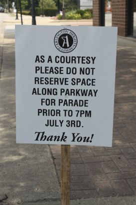 Village of Arlington Heights.  Temporary yard signs for an event.