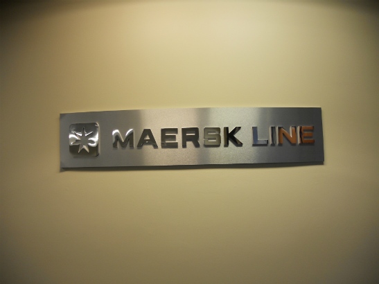 Maersk.  Dimensional office sign.