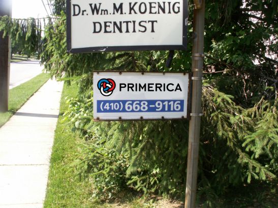 Exterior mounted sign.